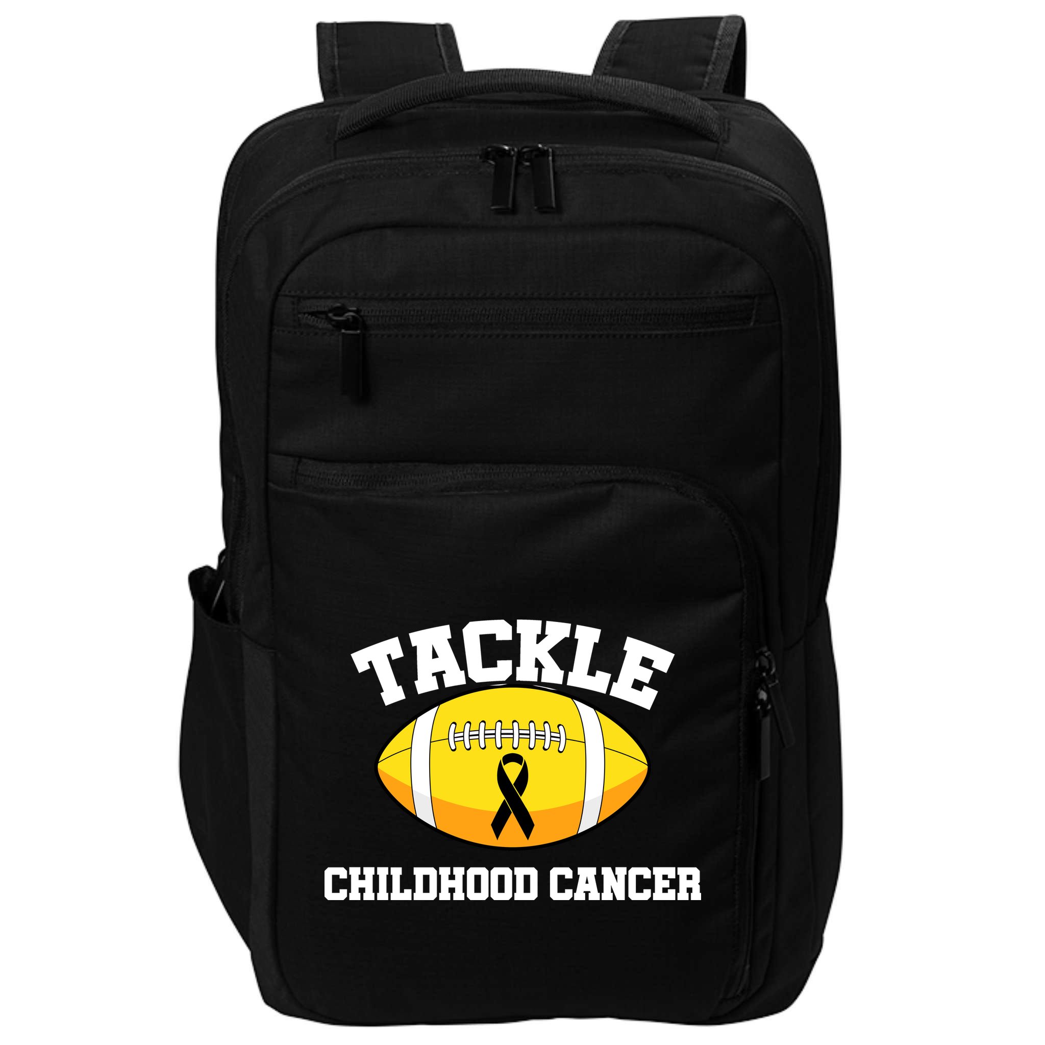 Tackle Childhood Cancer Football Logo Impact Tech Backpack