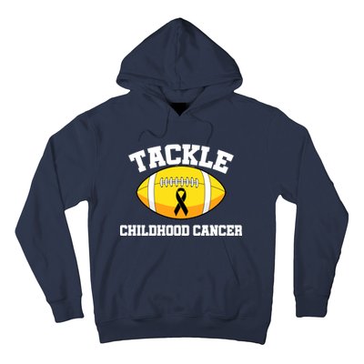 Tackle Childhood Cancer Football Logo Hoodie