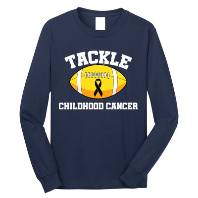 Tackle Childhood Cancer Football Logo Long Sleeve Shirt