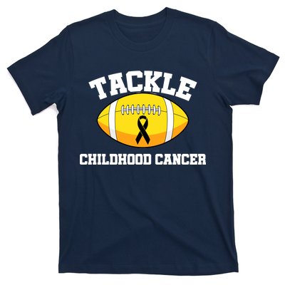 Tackle Childhood Cancer Football Logo T-Shirt