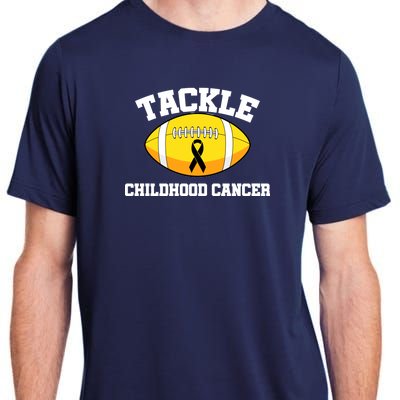 Tackle Childhood Cancer Football Logo Adult ChromaSoft Performance T-Shirt