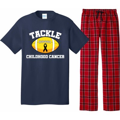 Tackle Childhood Cancer Football Logo Pajama Set