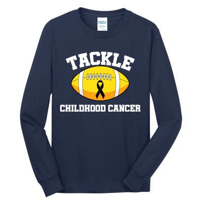 Tackle Childhood Cancer Football Logo Tall Long Sleeve T-Shirt