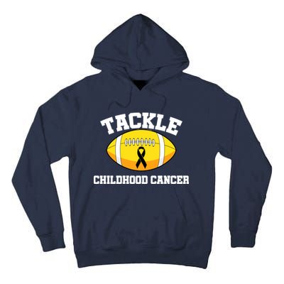 Tackle Childhood Cancer Football Logo Tall Hoodie