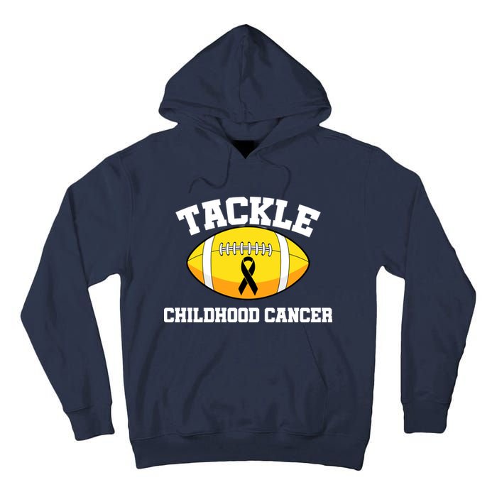 Tackle Childhood Cancer Football Logo Tall Hoodie