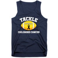 Tackle Childhood Cancer Football Logo Tank Top