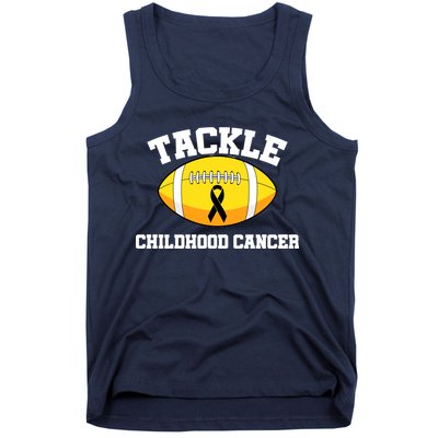 Tackle Childhood Cancer Football Logo Tank Top