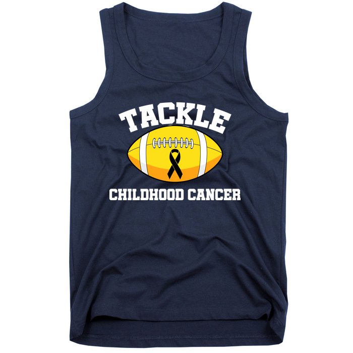 Tackle Childhood Cancer Football Logo Tank Top