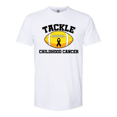 Tackle Childhood Cancer Football Logo Softstyle CVC T-Shirt