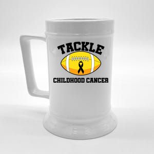 Tackle Childhood Cancer Football Logo Beer Stein