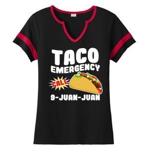 Taco Emergency Call 9-Juan-Juan Ladies Halftime Notch Neck Tee