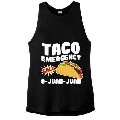 Taco Emergency Call 9-Juan-Juan Ladies PosiCharge Tri-Blend Wicking Tank
