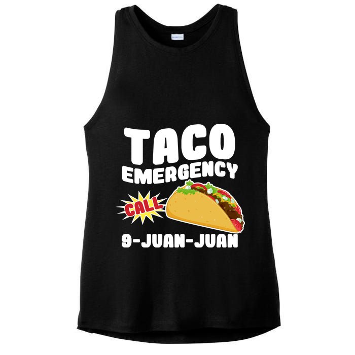 Taco Emergency Call 9-Juan-Juan Ladies PosiCharge Tri-Blend Wicking Tank