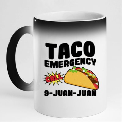 Taco Emergency Call 9-Juan-Juan 11oz Black Color Changing Mug