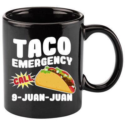 Taco Emergency Call 9-Juan-Juan 11oz C Handle Ceramic Mug