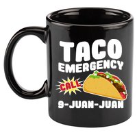 Taco Emergency Call 9-Juan-Juan 11oz C Handle Ceramic Mug
