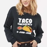 Taco Emergency Call 9-Juan-Juan Cropped Pullover Crew