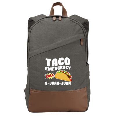 Taco Emergency Call 9-Juan-Juan Cotton Canvas Backpack