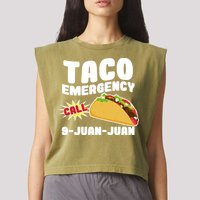 Taco Emergency Call 9-Juan-Juan Garment-Dyed Women's Muscle Tee