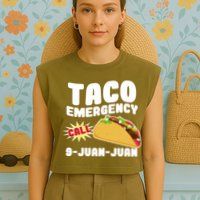 Taco Emergency Call 9-Juan-Juan Garment-Dyed Women's Muscle Tee