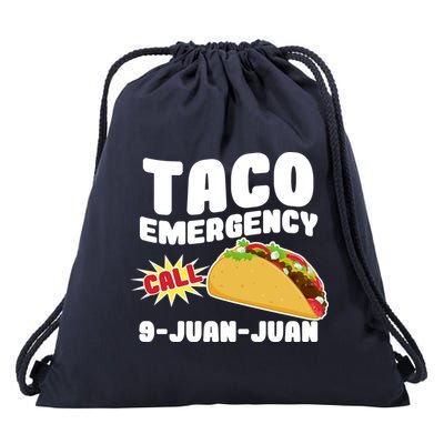 Taco Emergency Call 9-Juan-Juan Drawstring Bag