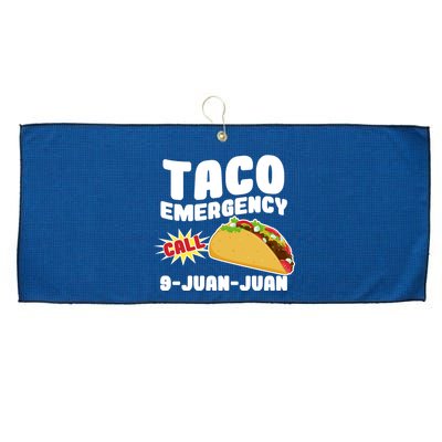 Taco Emergency Call 9-Juan-Juan Large Microfiber Waffle Golf Towel