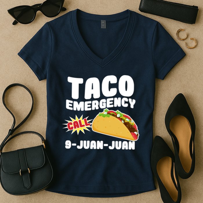 Taco Emergency Call 9-Juan-Juan Women's V-Neck T-Shirt