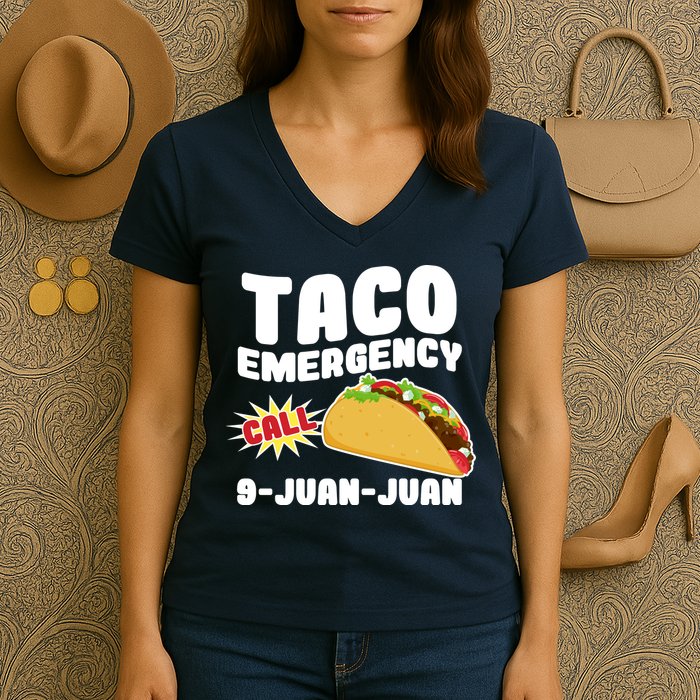 Taco Emergency Call 9-Juan-Juan Women's V-Neck T-Shirt