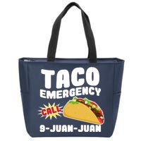 Taco Emergency Call 9-Juan-Juan Zip Tote Bag