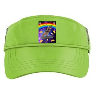 Taco Kitty Riding T-Rex Rainbow Space Cat Adult Drive Performance Visor