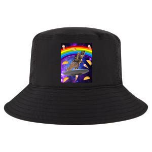 Taco Kitty Riding T-Rex Rainbow Space Cat Cool Comfort Performance Bucket Hat