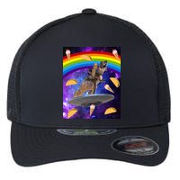 Taco Kitty Riding T-Rex Rainbow Space Cat Flexfit Unipanel Trucker Cap