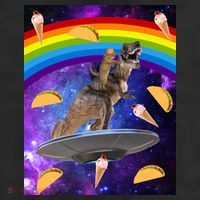 Taco Kitty Riding T-Rex Rainbow Space Cat Adult Drive Performance Visor