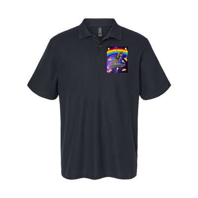 Taco Kitty Riding T-Rex Rainbow Space Cat Polo