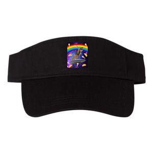 Taco Kitty Riding T-Rex Rainbow Space Cat Valucap Bio-Washed Visor