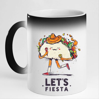 Taco Let's Fiesta 11oz Black Color Changing Mug