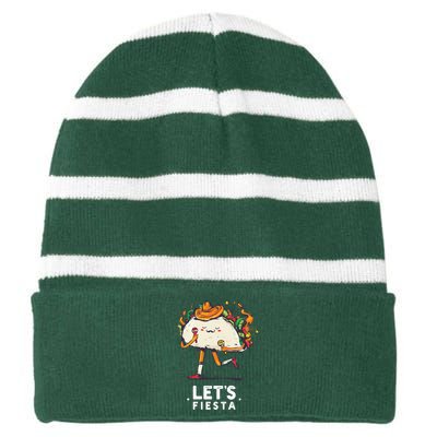 Taco Let's Fiesta Striped Beanie with Solid Band