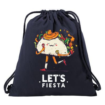 Taco Let's Fiesta Drawstring Bag