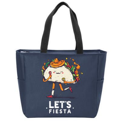 Taco Let's Fiesta Zip Tote Bag