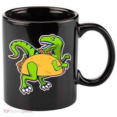 Taco-Raptor 11oz C Handle Ceramic Mug
