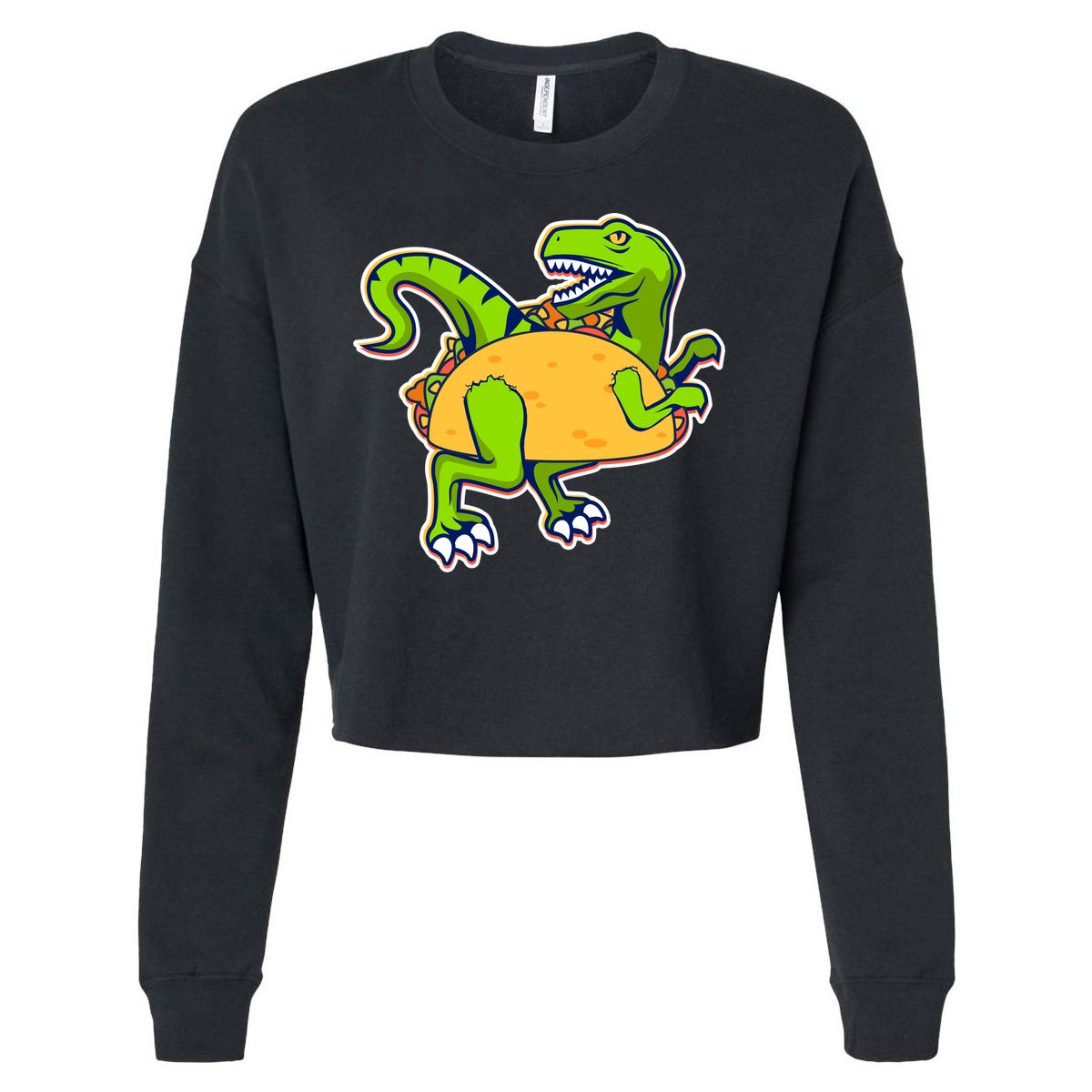 Taco-Raptor Cropped Pullover Crew
