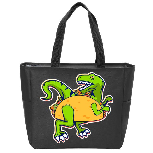 Taco-Raptor Zip Tote Bag
