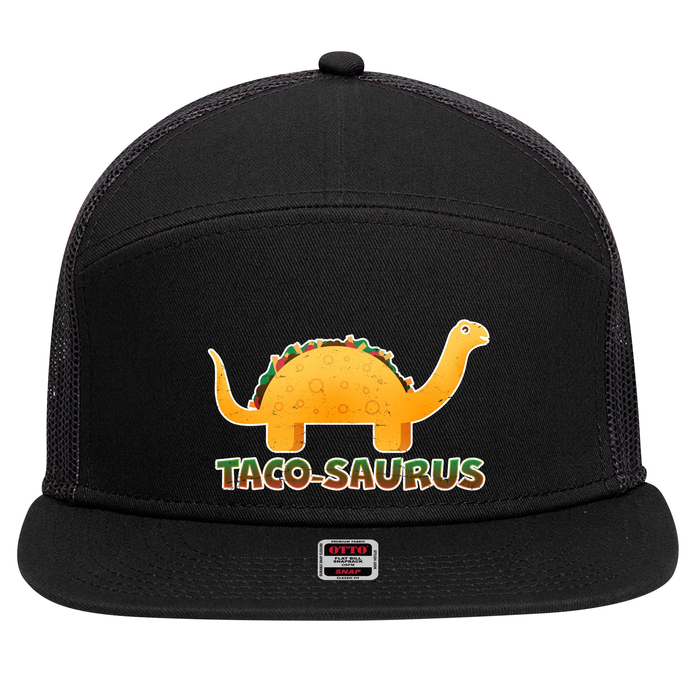 Taco-Saurus 7 Panel Mesh Trucker Snapback Hat