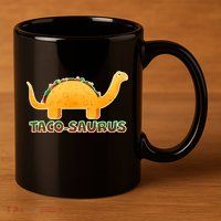Taco-Saurus 11oz C Handle Ceramic Mug