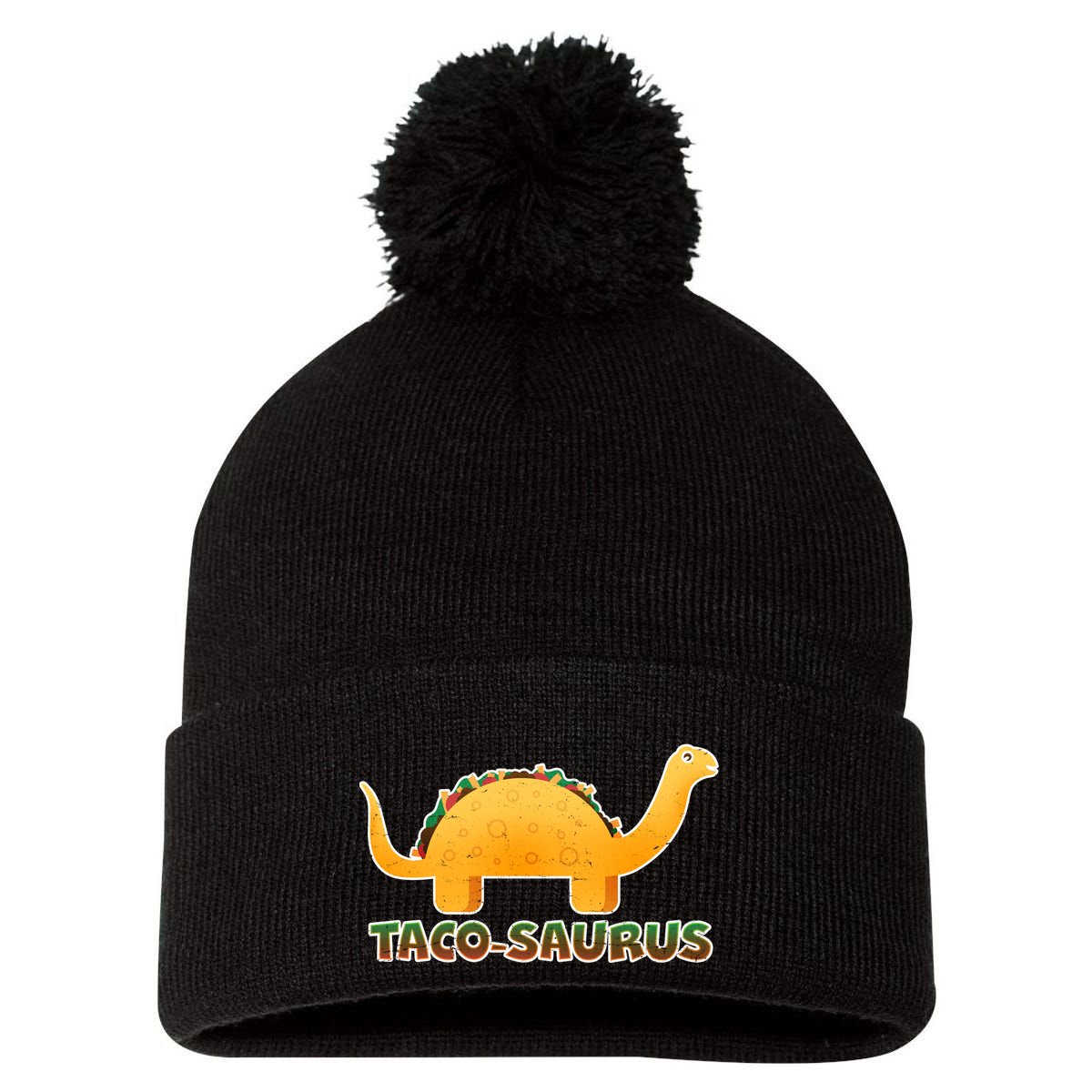 Taco-Saurus Pom Pom 12in Knit Beanie