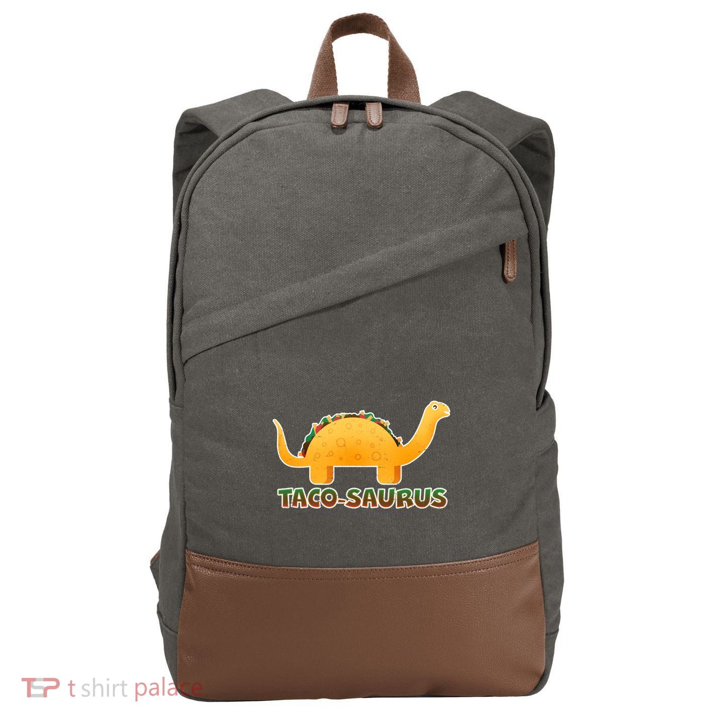 Taco-Saurus Cotton Canvas Backpack