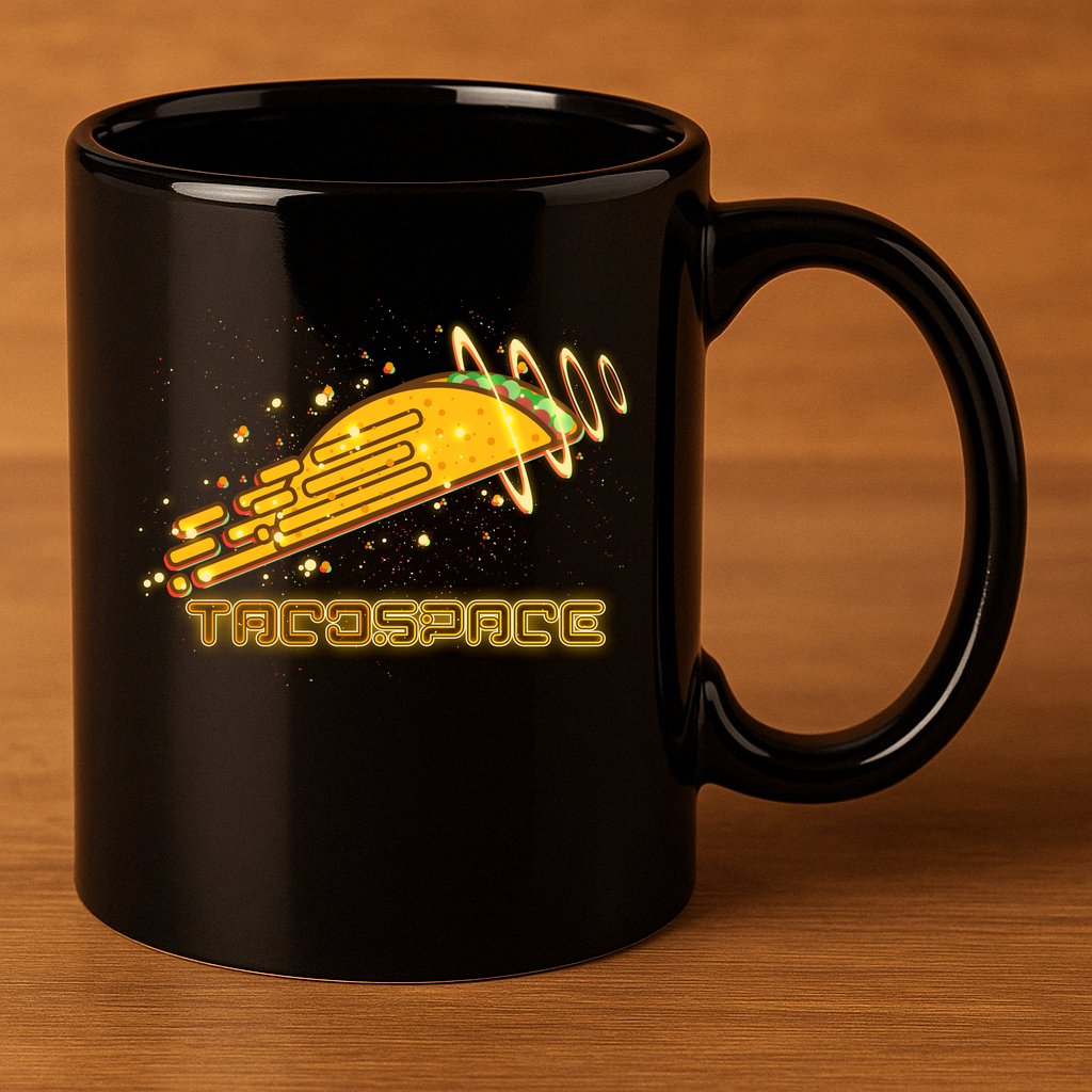 Taco Space  11oz C Handle Ceramic Mug