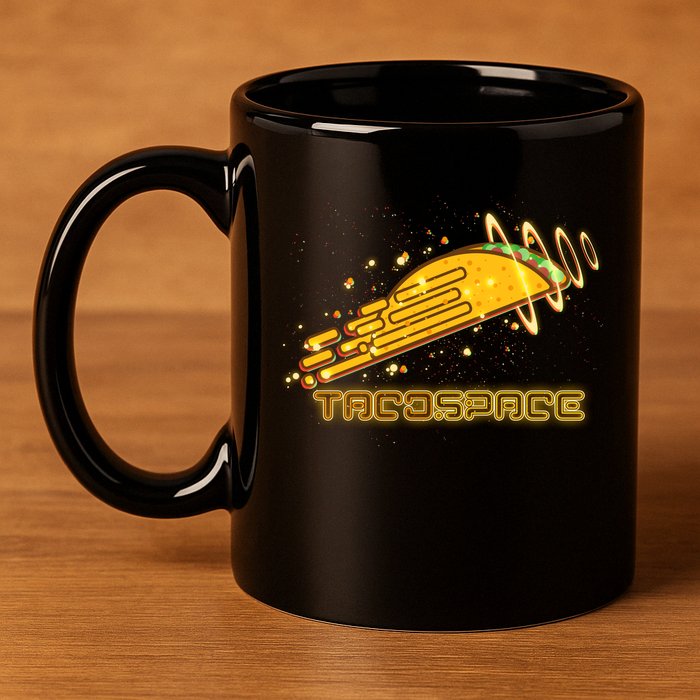 Taco Space  11oz C Handle Ceramic Mug