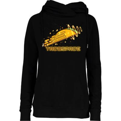 Taco Space  Womens Funnel Neck Pullover Hood