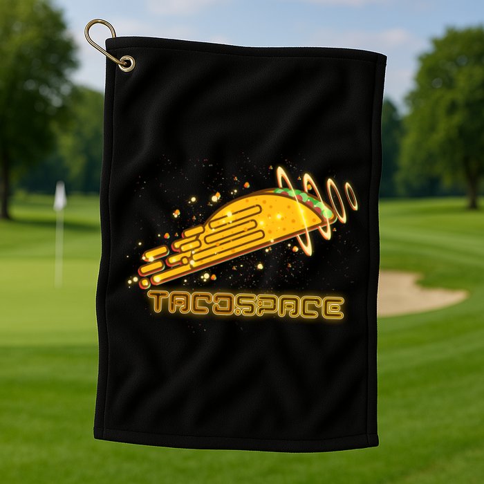 Taco Space  Golf Towel